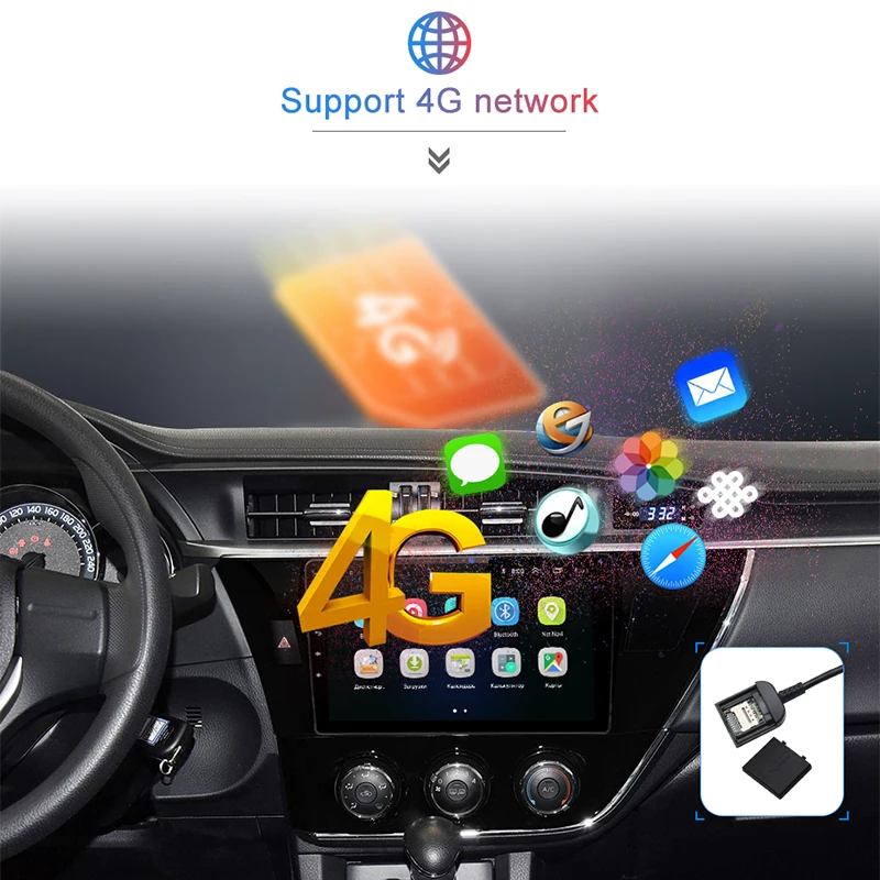 Junsun Штатное Головное устройство для Тойота Королла Corolla GPS навигатор Android 8.1 aвтомагнитола магнитола 2 din автомагнитолы 2DIN Андроид для Toyota Corolla E180 штатная магнитола автомобильная мультимедиа