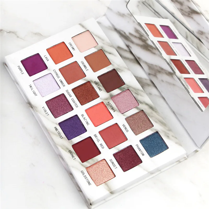 18 цветов Модная палитра теней матовая Блеск тени для век макияж ню набор