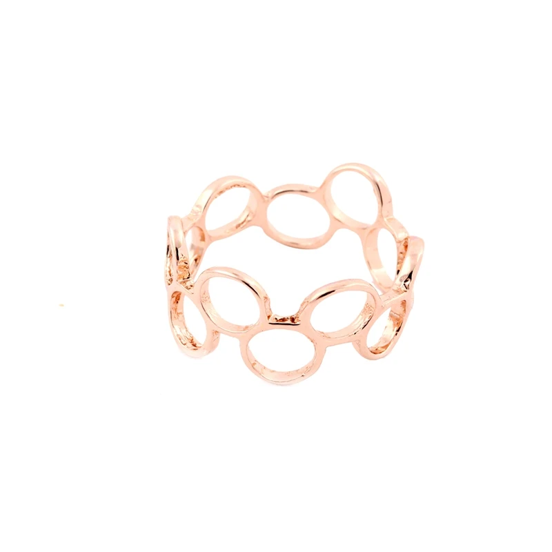 Мин 1 шт модное золотое/розовое золото прокатное круглое кольцо уникальные