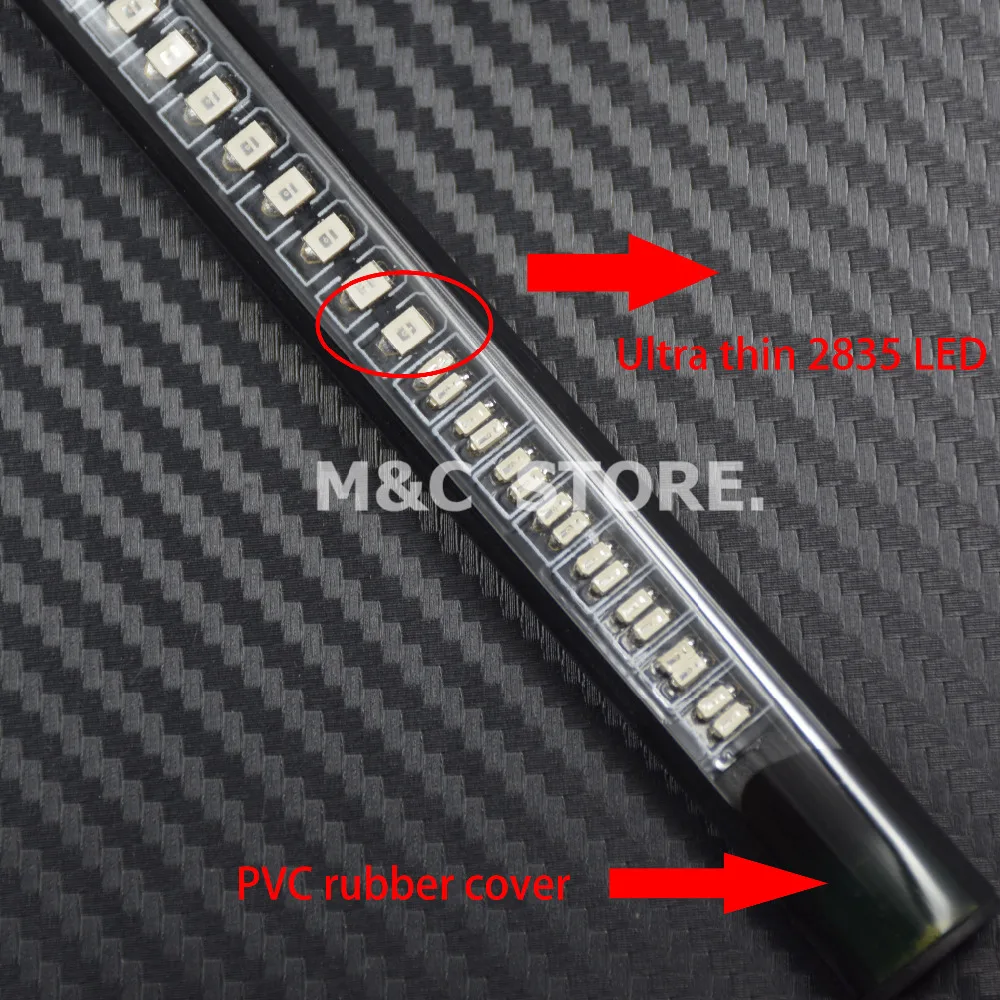 Гибкий светодиодный стоп сигнал для мотоцикла s образная ленсветильник с