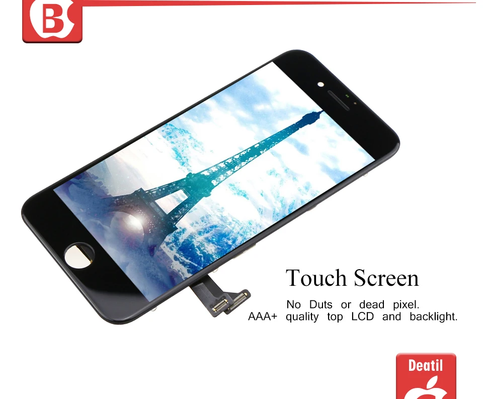20 шт./партия AAA+++ экран для iPhone 8 ЖК-дисплей дигитайзер сборка Замена с 3D сенсорным ЖК-дисплеем для iPhone 8