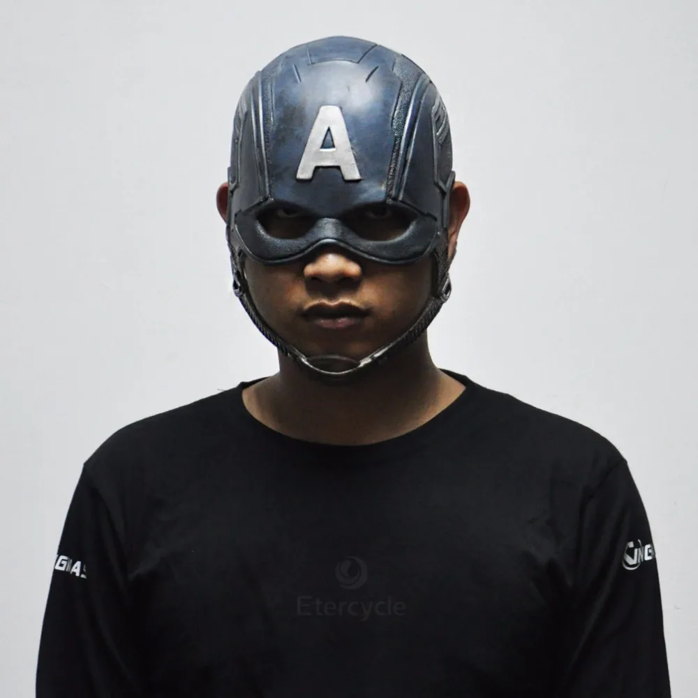 Латексные реквизиты для косплея Капитан Америка коллекционная маска 1:1 | Дом и