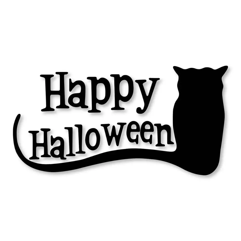 McDies Happy Halloween Frame металлические режущие штампы форма для скрапбукинга бумага