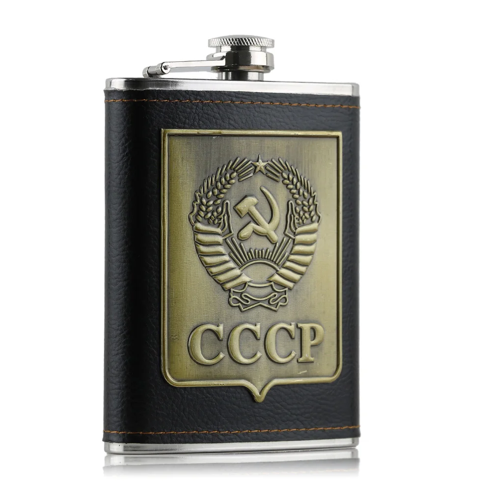 Lucuas 8 унций CCCP фляжка из нержавеющей стали для алкоголя виски пива, ликера с воронкой виски кувшин подружки невесты Подарочная фляжка-001