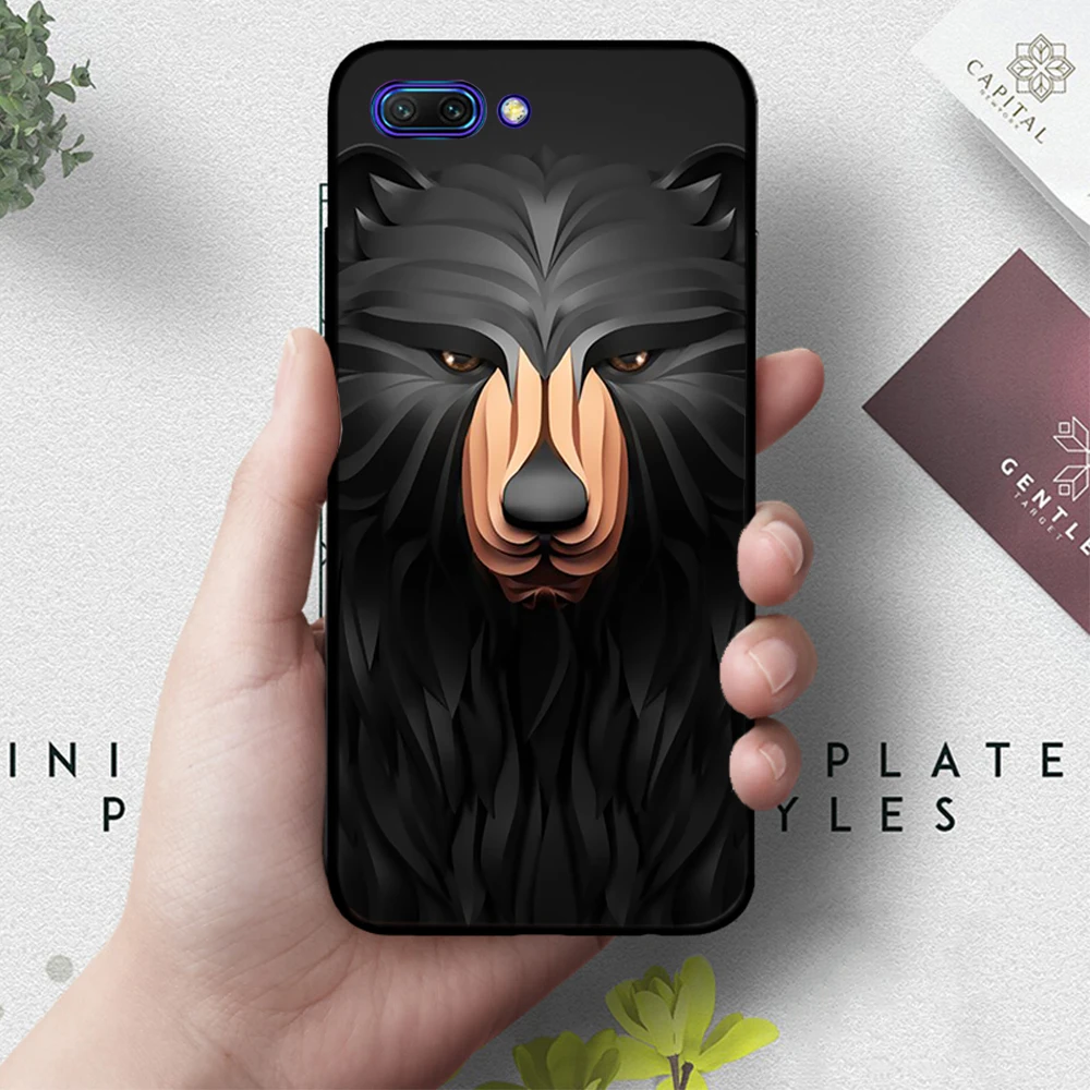 Русский силиконовый чехол с черным медведем для huawei honor 6A 7A Pro 7X8 Lite 8X 8C 9 Note 10 View 20 9X - Цвет: 4