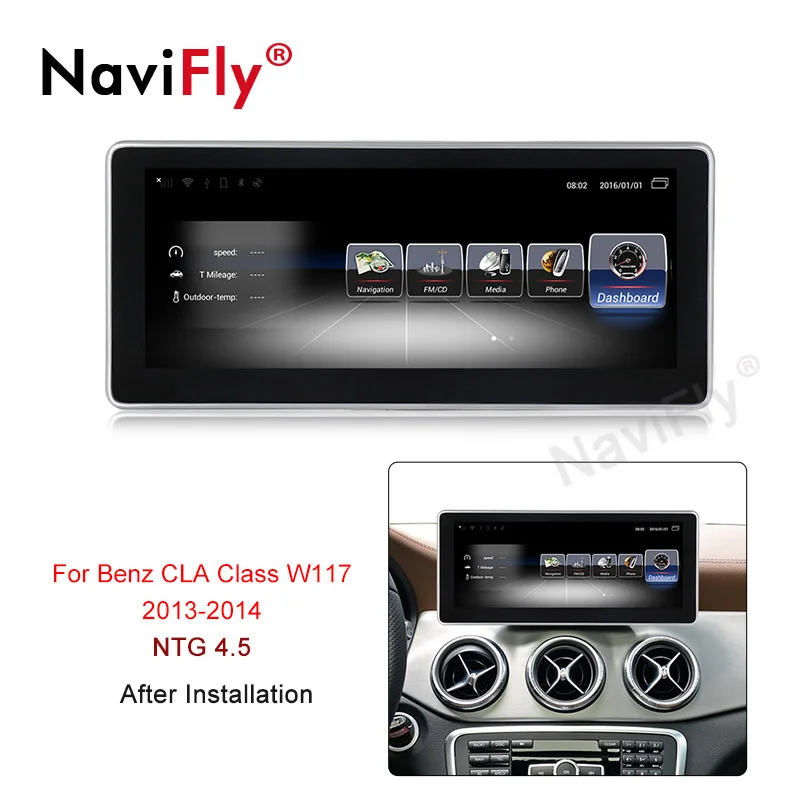 Navifly Android 10,25 ''полный сенсорный автомобильный Радио мультимедийный плеер для Benz CLA класс W117 2013- автомобильный аудио gps навигатор