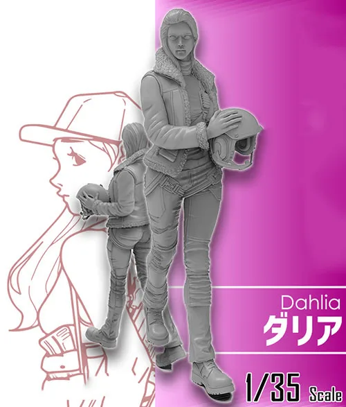 1/35 серия для девочек 23 фигурки из смолы набор для строительства фигуры
