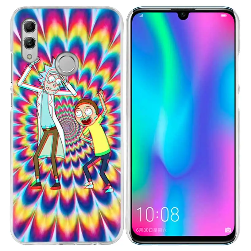 Рик и Морти мультфильм чехол для huawei Honor 8X Y9 9 10 Lite Play 7C 8C 8S 8A фотоаппаратов моментальной печати 7S 7A Pro V20 20i Y6 Y7 жесткий чехол из ПК для телефона