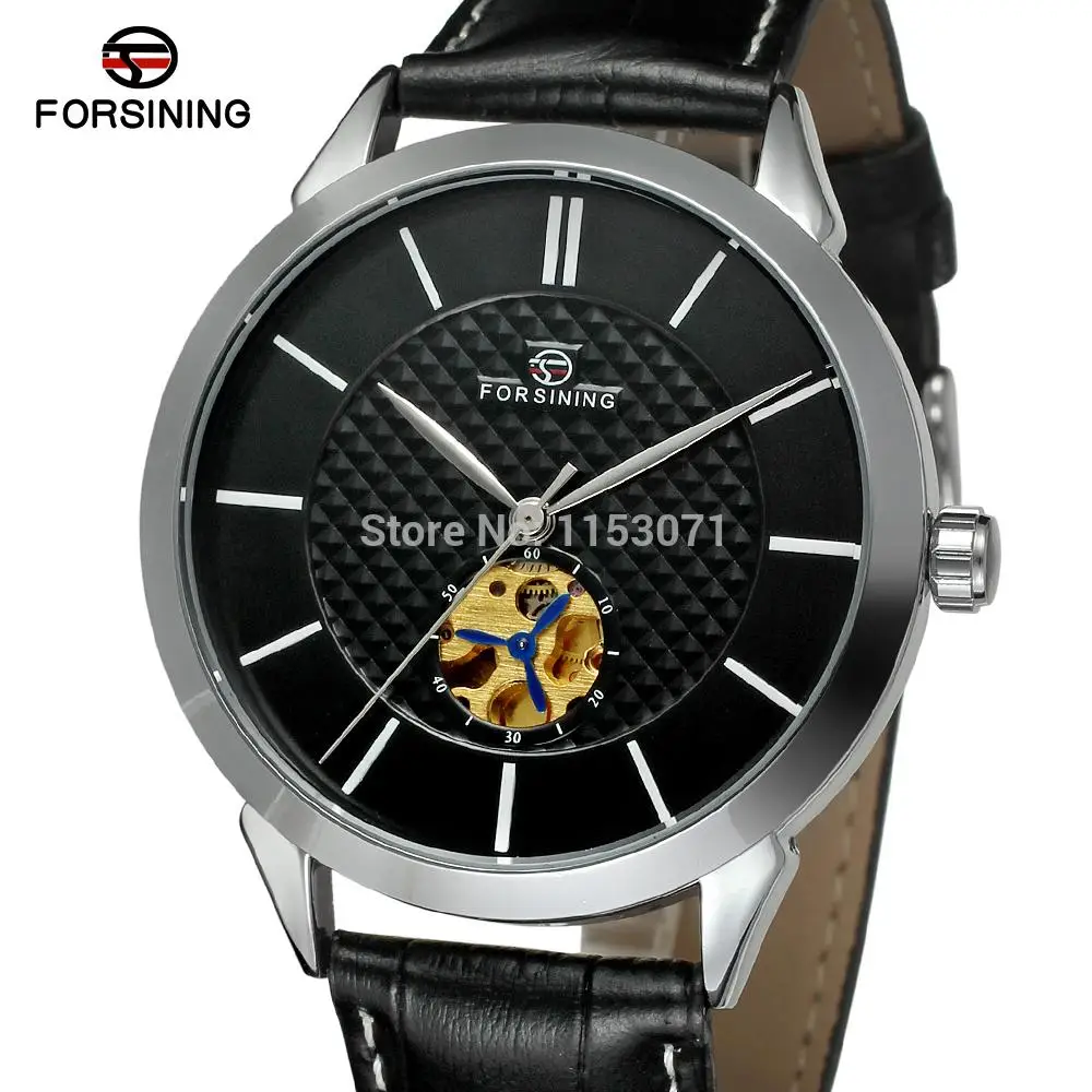 Фото Часы FSG8083M3S2 Forsining новые автоматические оригинальные часы с черным циферблатом и