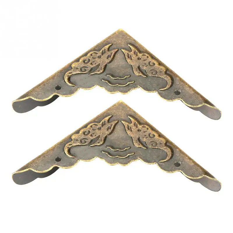 12 шт. винтажный угловой кронштейн протектор Бронзовый Железный декоративный для