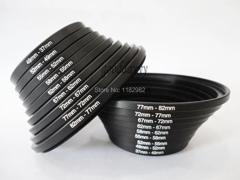 

1 Set of 18pcs Camera Lens Ring Adapter Filter Step Up & Down Ring Adapter