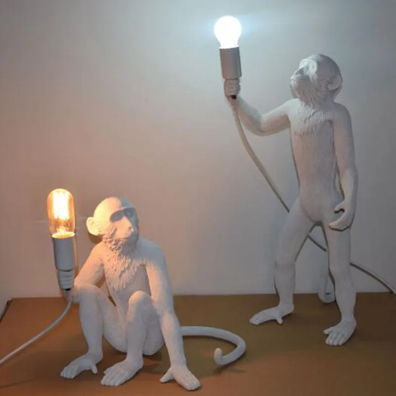 Звезда желаю пеньковая веревка обезьяна подвесной светильник Искусство