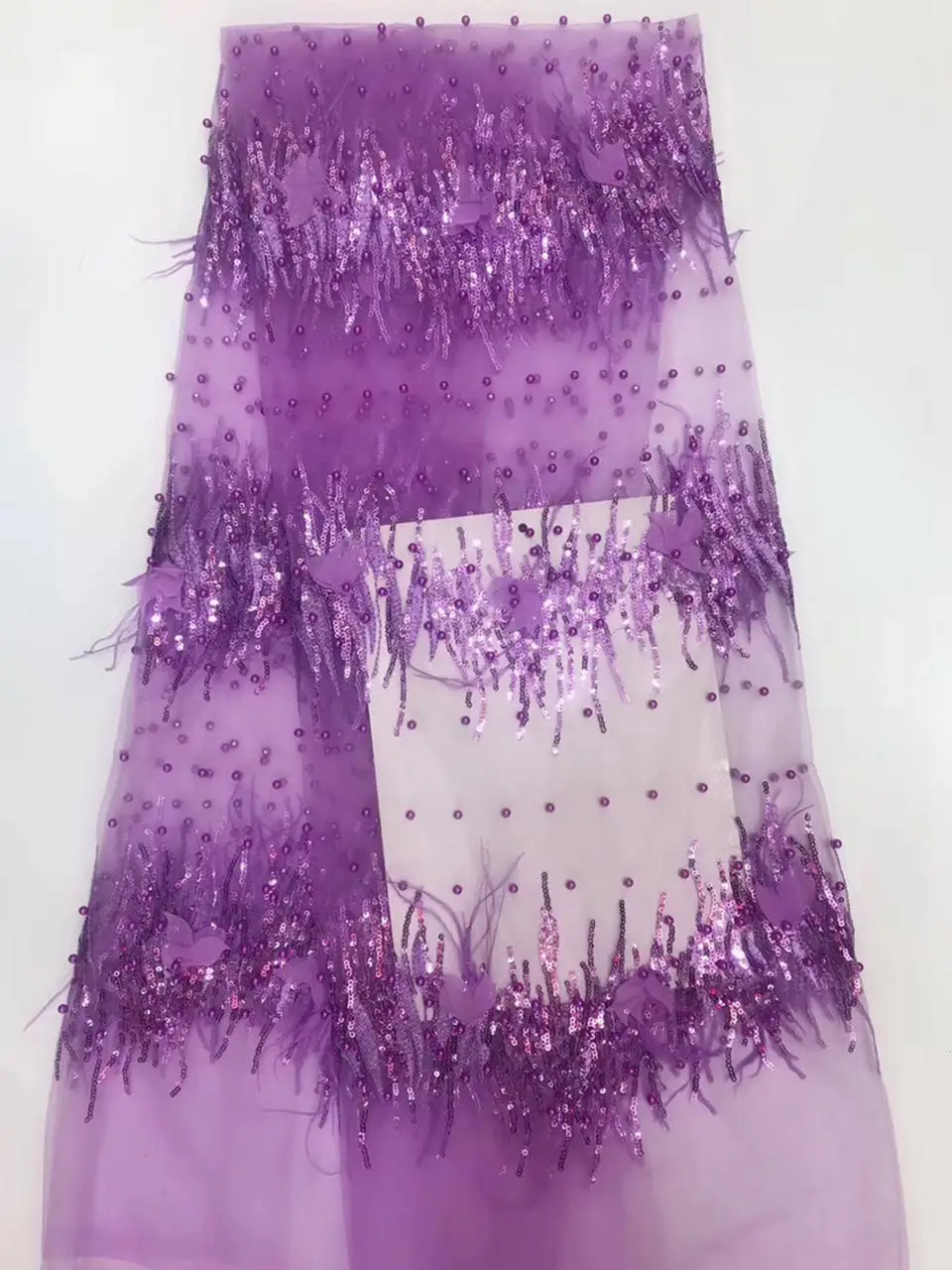 latest african Tulle lace 2018 French Net Beaded Lace Fabric For Wedding guipure Embroidery fabric DS284 | Дом и сад