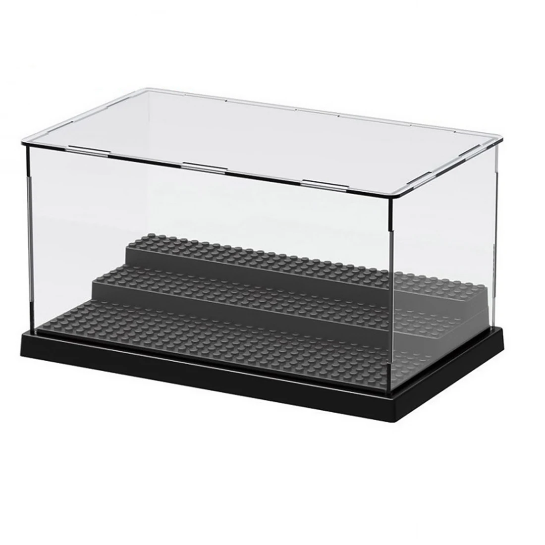 

Transparent Dust Cover Display Box Assembly Showcase for Small Particle Building Block - Color Random