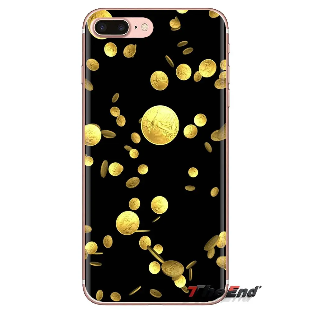 Мягкие чехлы с изображением золотых монет для Huawei G7 G8 P7 P8 P9 P10 P20 P30 Lite Mini Pro P Smart Plus