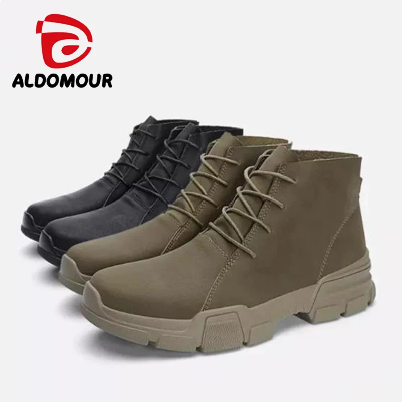 ALDOMOUR уличная Мужская походная обувь тактические ботинки теплые кроссовки на