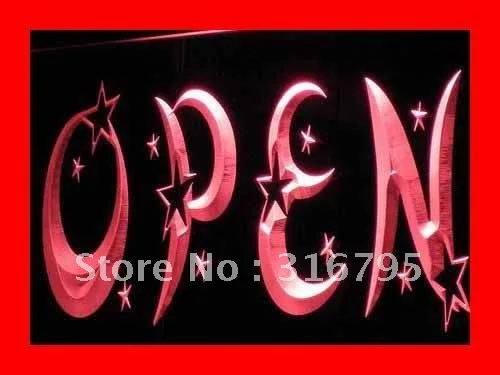 

i204 OPEN Overnight Shop Bar Pub Club LED Neon Light Light Signs On/Off Switch 20+ Colors 5 Sizes