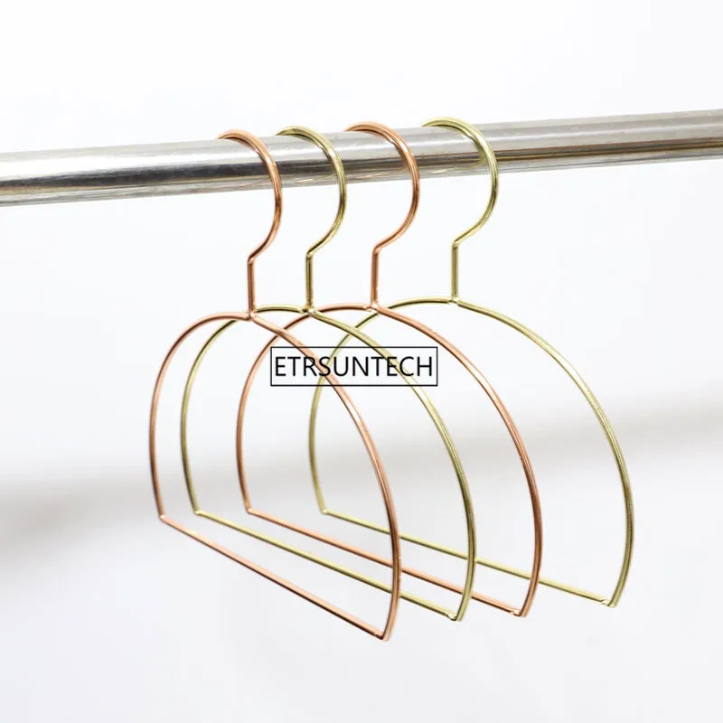 Полукруглая металлическая вешалка в стиле скандинавской розовой золотой железной полке для шарфов, галстуков, ремней и полотенец, органайзер одежды, 50 штук.