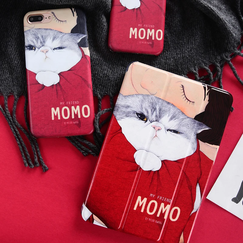 Cute Cat Flip Cover For iPad Pro 9.7 air 10.5 11 12.9 10.2 2020 Mini 2 3 4 5 2018 2019 Tablet Case cover for 6th 2017 | Компьютеры и