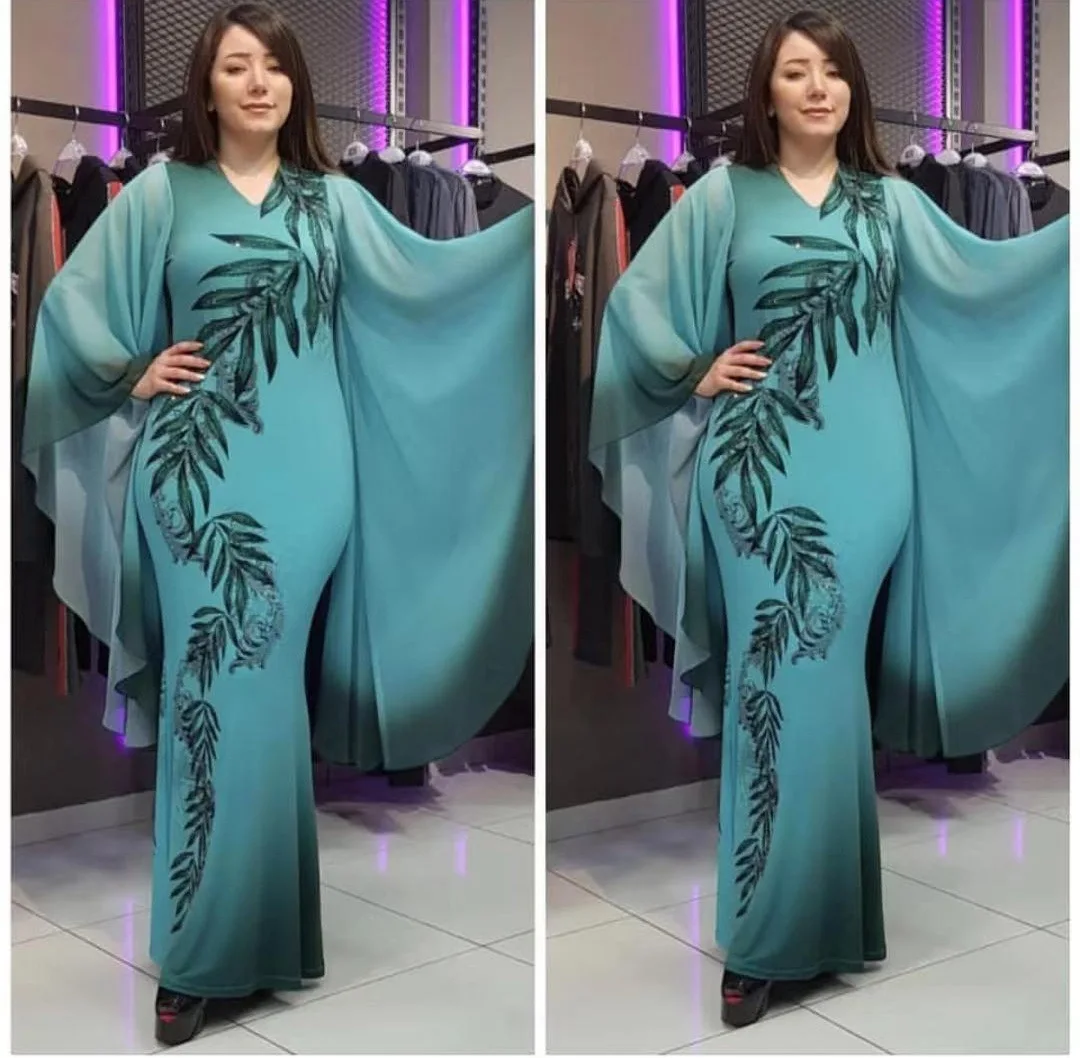 

2019 new sexy fashion style african women summer printing plus size long dress