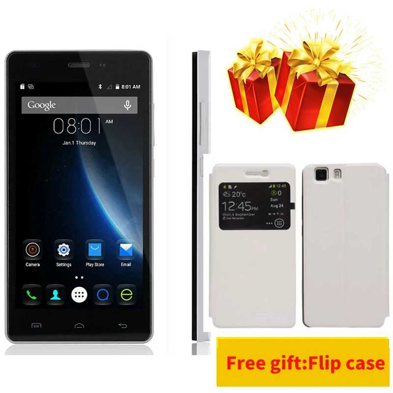 Оригинал DOOGEE X5 Pro сотовых телефонов Mtk6735 4 ядра Android 5.1 5 дюймов HD 1280x720 IPS WCDMA