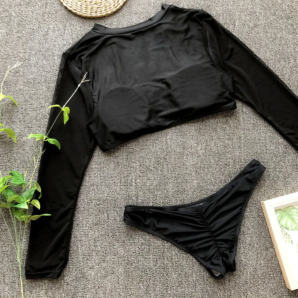 Женский раздельный спортивный комплект бикини пуш ап уплотненный купальник