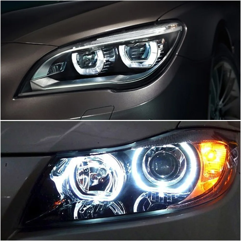 Противотуманные фары H8 CAN шина бесплатная 120 Вт светодиодный Ангел глаз для BMW