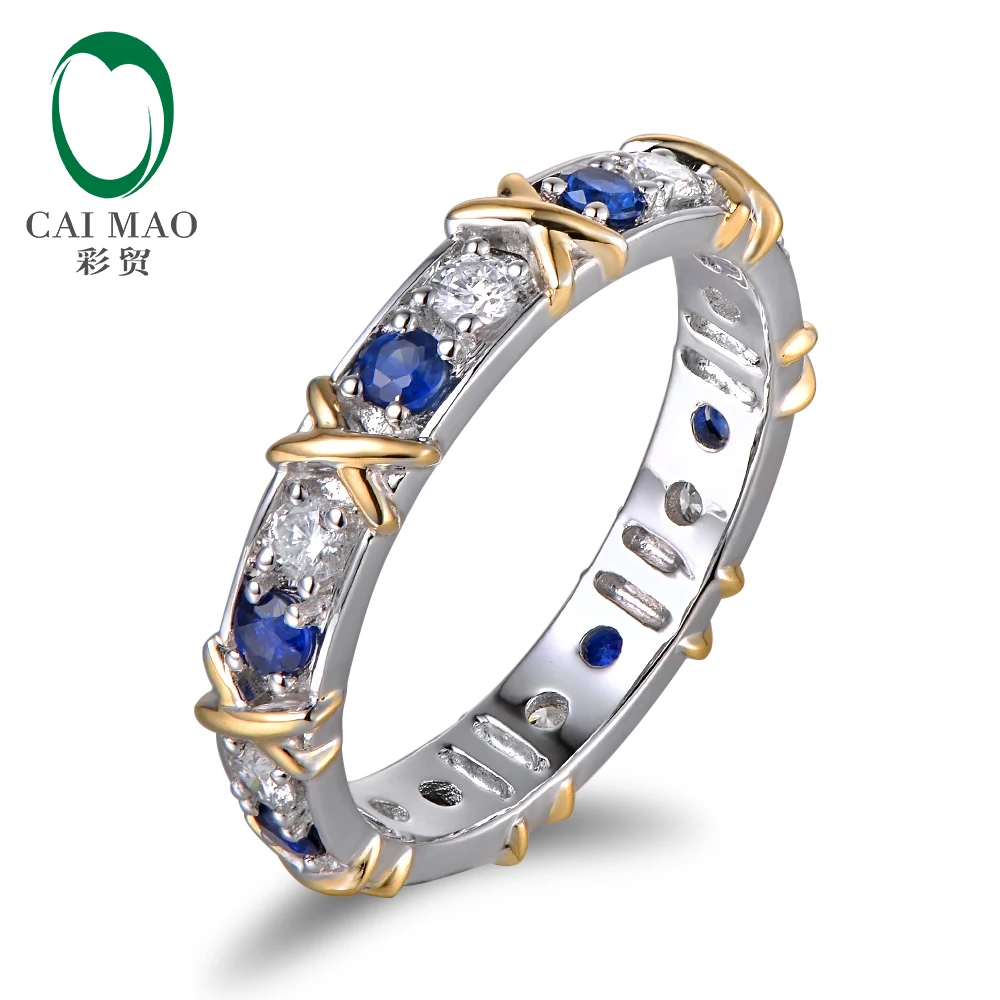 Оптовая продажа браслет 14k двухцветное золото натуральный бриллиант 0 99 карат и