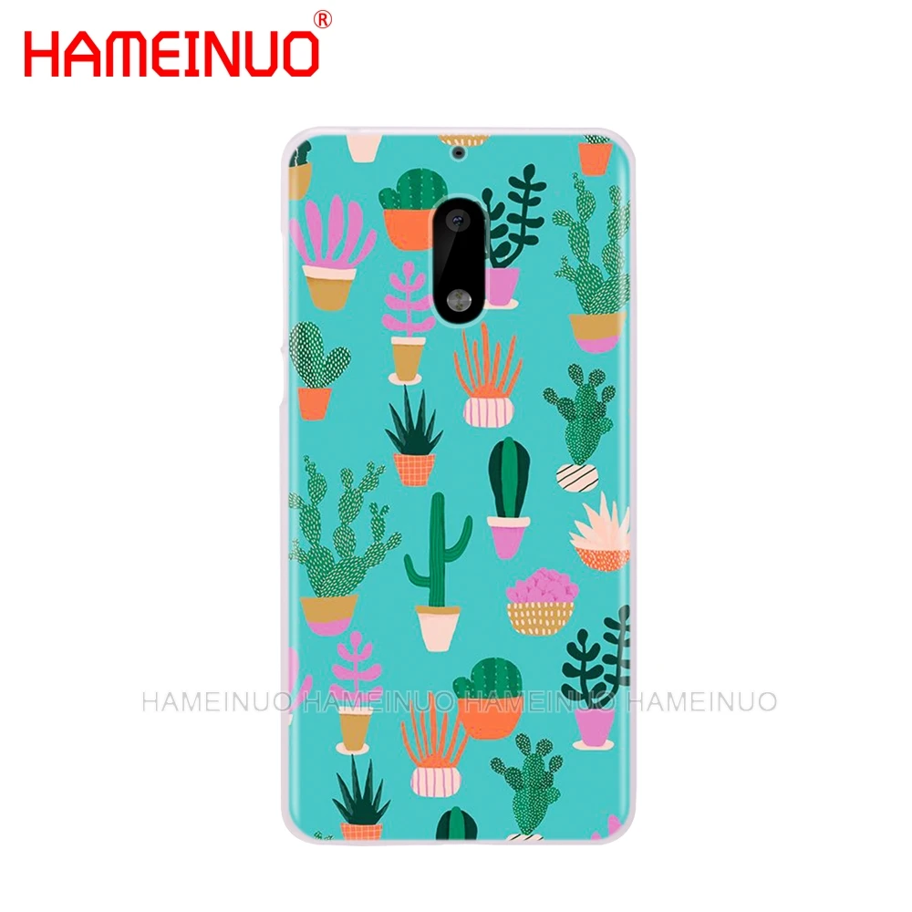 HAMEINUO чехол для телефона с изображением зеленых кактусов и цветов Nokia 9 8 7 6 5 3 Lumia 640