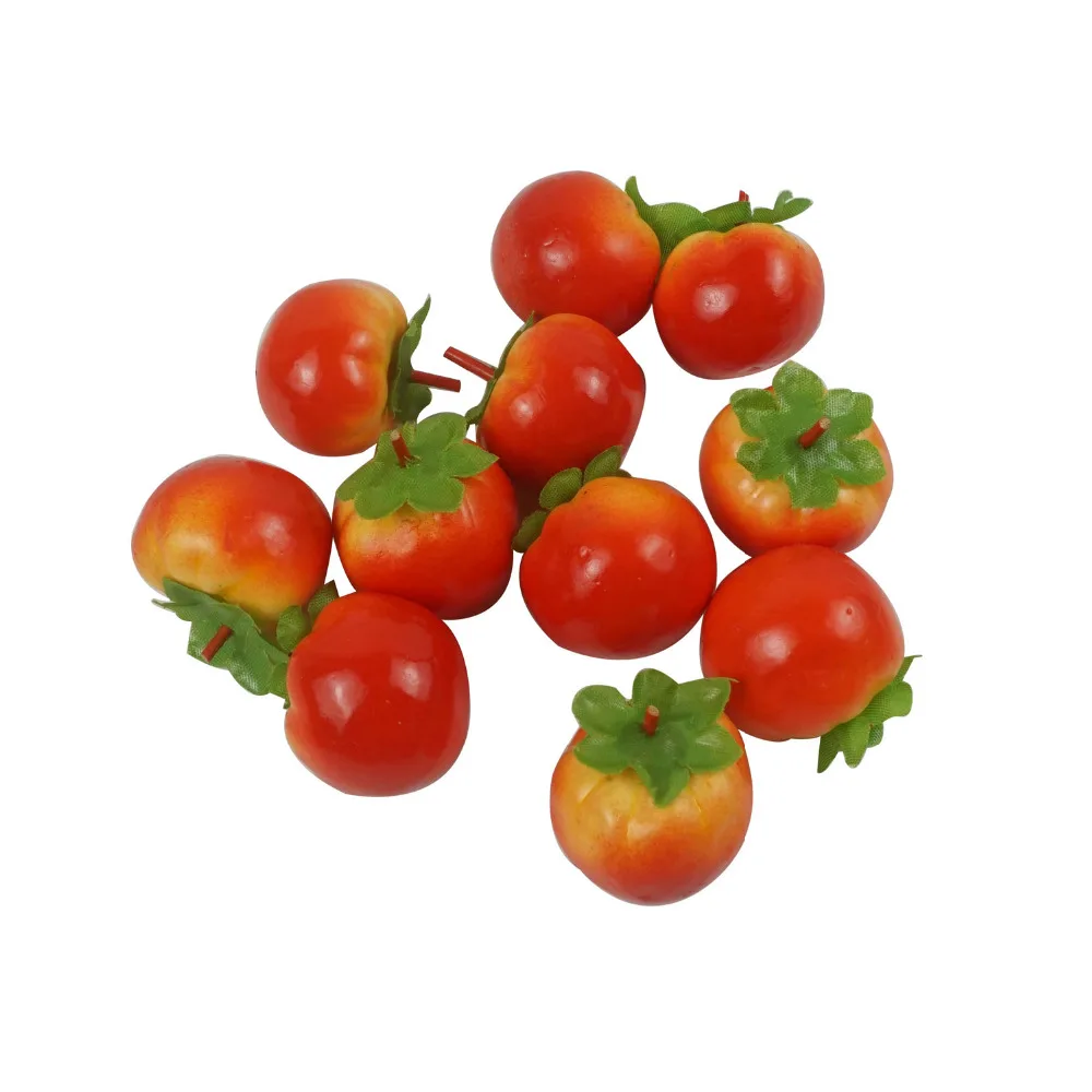 100x искусственные мини томат поддельные овощи модель вечерние украшения дома