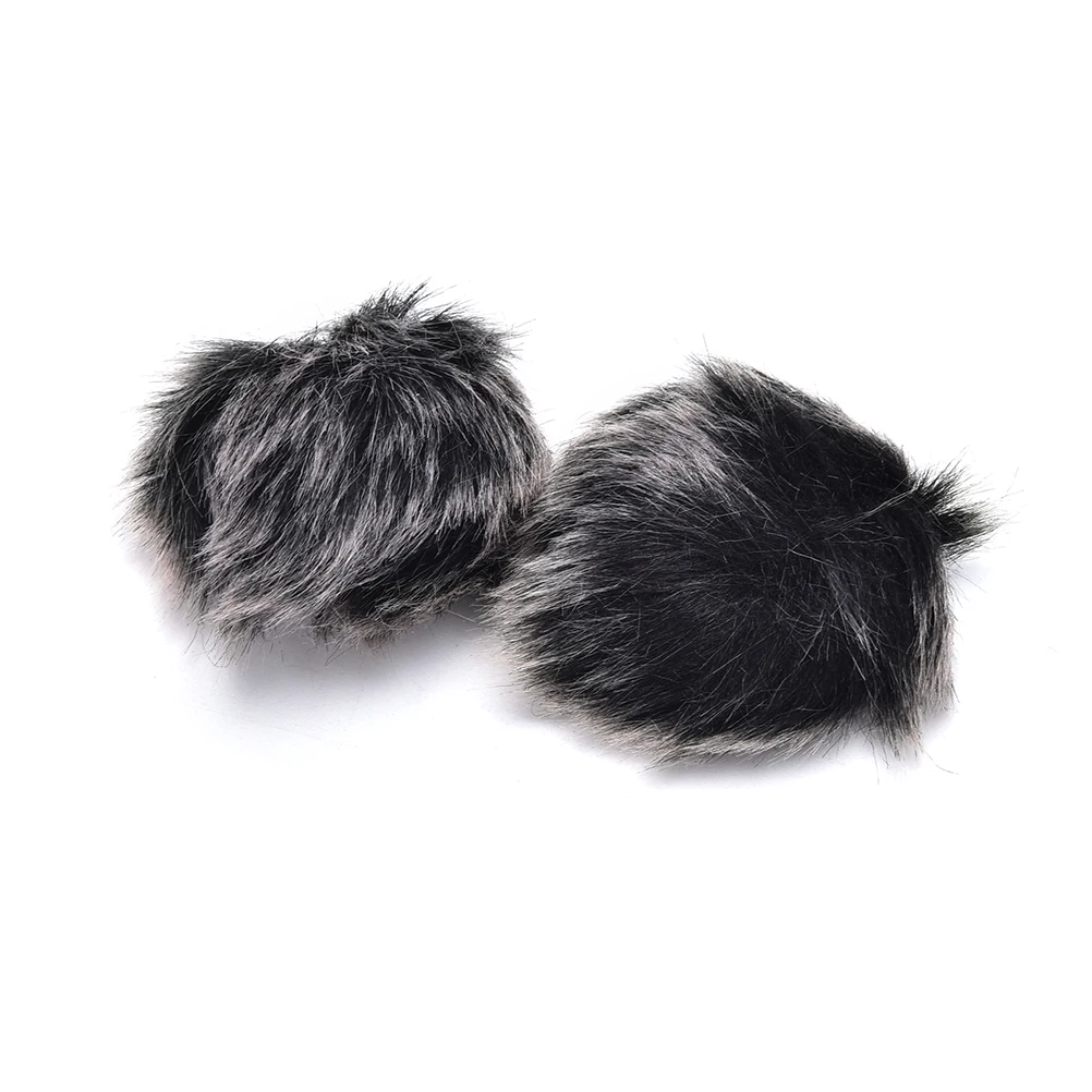 JETTING 1pcs Artificial Fur Windscreen Windshield Wind Muff for Lapel Lavalier Microphone Mic Black images - 6