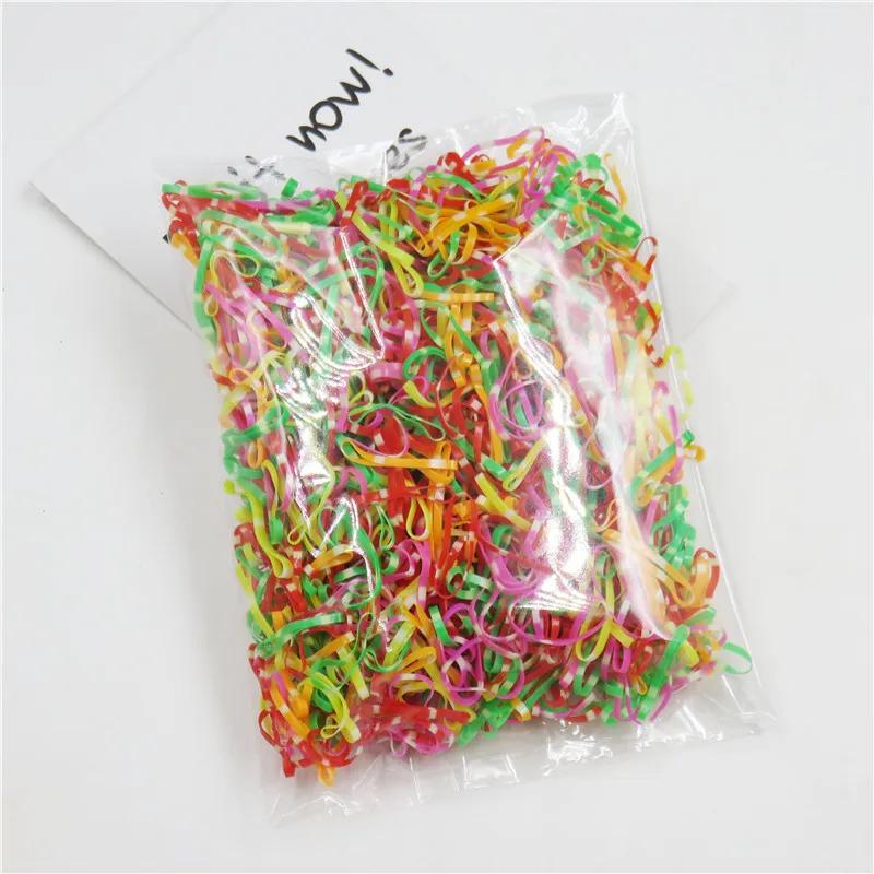 

About 20000PCS/LOT Colorful Mix Elastic Hair Bands For Girl Handmade Hair Scrunchy Kid Creative Hair Accessories For Girl