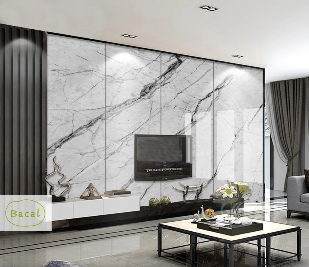 Bacal черно-белая мраморная текстура 3d каменные обои роспись для гостиной спальни