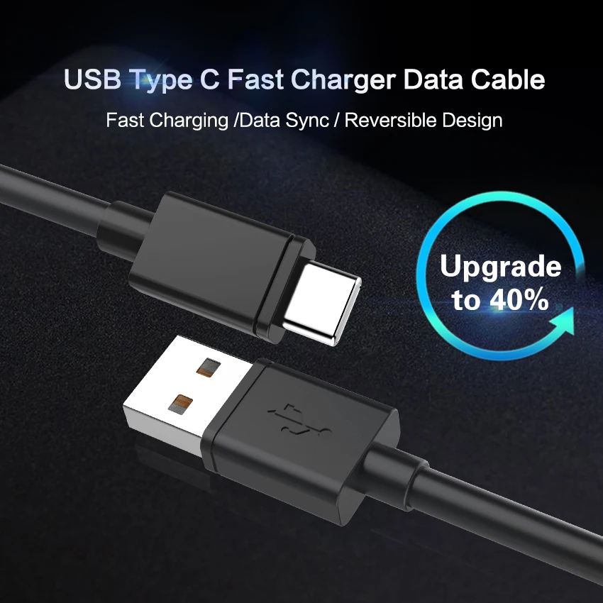 Кабель USB Type-C для быстрой зарядки шнур передачи данных Type-c Samsung S9 S8 Note 8 Xiaomi mi6 Huawei