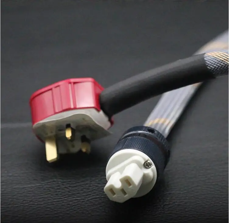 Силовой кабель FURUKAWA T1 из кислородно-свободной меди стандарта Британии 5N с разъемами MK Power Line GB HK Plug для аудио-техники.