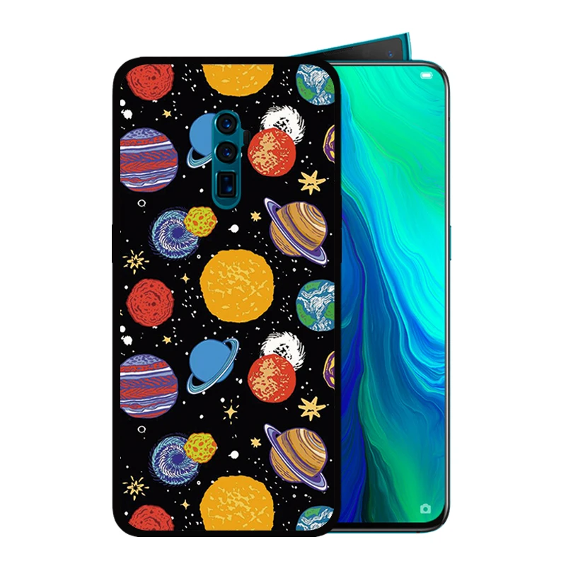 Мягкий силиконовый чехол черного цвета для OPPO Reno 10x zoom Reno2 2 Z R17 R15 R11 Plus 9S R15X K3 K1 с
