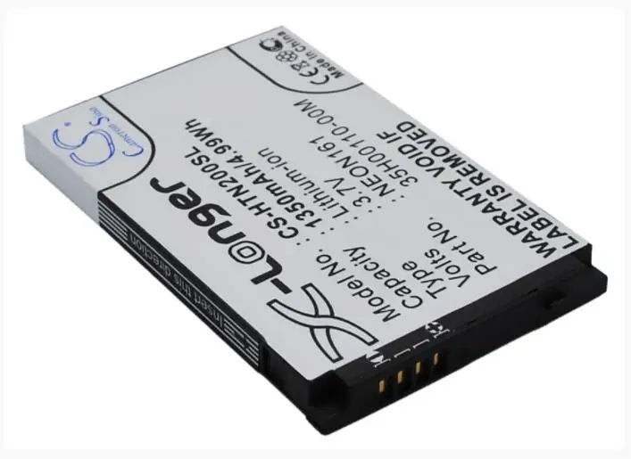 Аккумулятор Cameron Sino 1350 мАч для мобильного телефона HTC Neon 200 400 Touch Dual 850 35H00110 00M