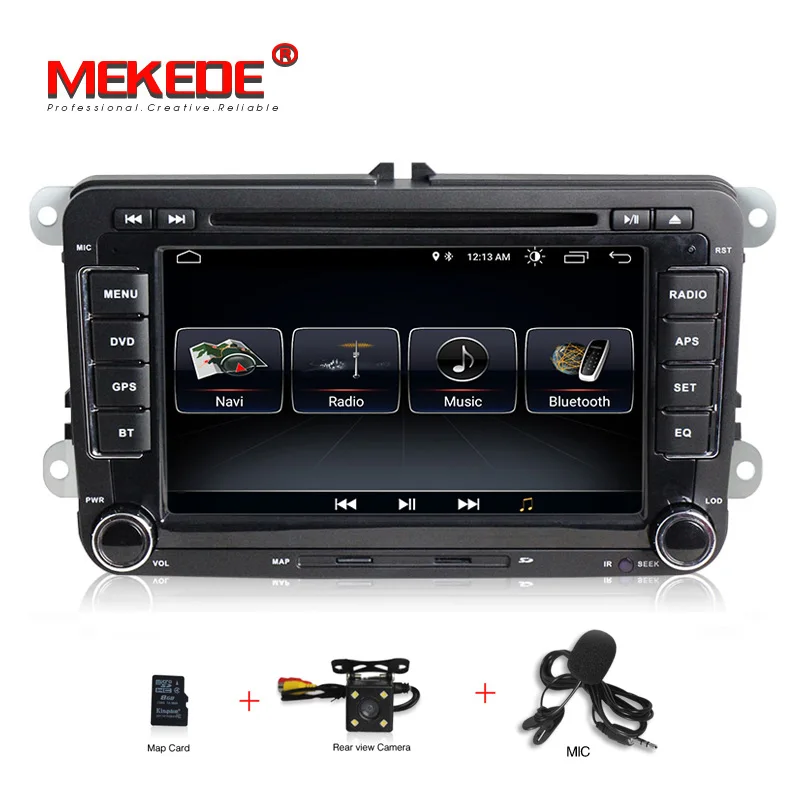 add camera Android8.1 7 дюймов 2din автомобильный gps dvd-плеер для Skoda Octavia/Fabia/Rapid/Yeti/Superb/VW/Seat navi мультимедийное радио - Цвет: add camera