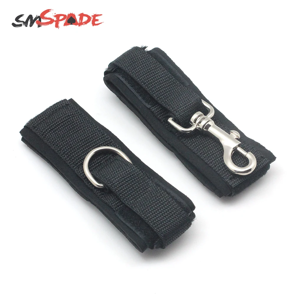 Черные нейлоновые наручные бандажные браслеты SMSPADE секс игрушки для взрослых