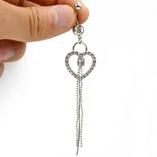 Покрытие антикварной медью Showlove-1pc различных стальных& CZ драгоценных камней Висячие пупка кольцо для продвижения пирсинг тела ювелирные изделия - Окраска металла: Покрытие антикварной медью