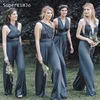 superkimjo convertible jumpsuits for wedding party dress 2020 gray cheap bridesmaid pants for women robe demoiselle dhonneur