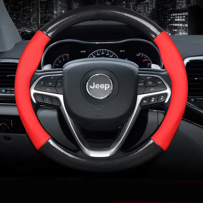 Чехол на руль автомобиля 37 дюймов 38 см 15 для Jeep Grand Cherokee Wagoneer Patriot Renegade (BU) Liberty Compass
