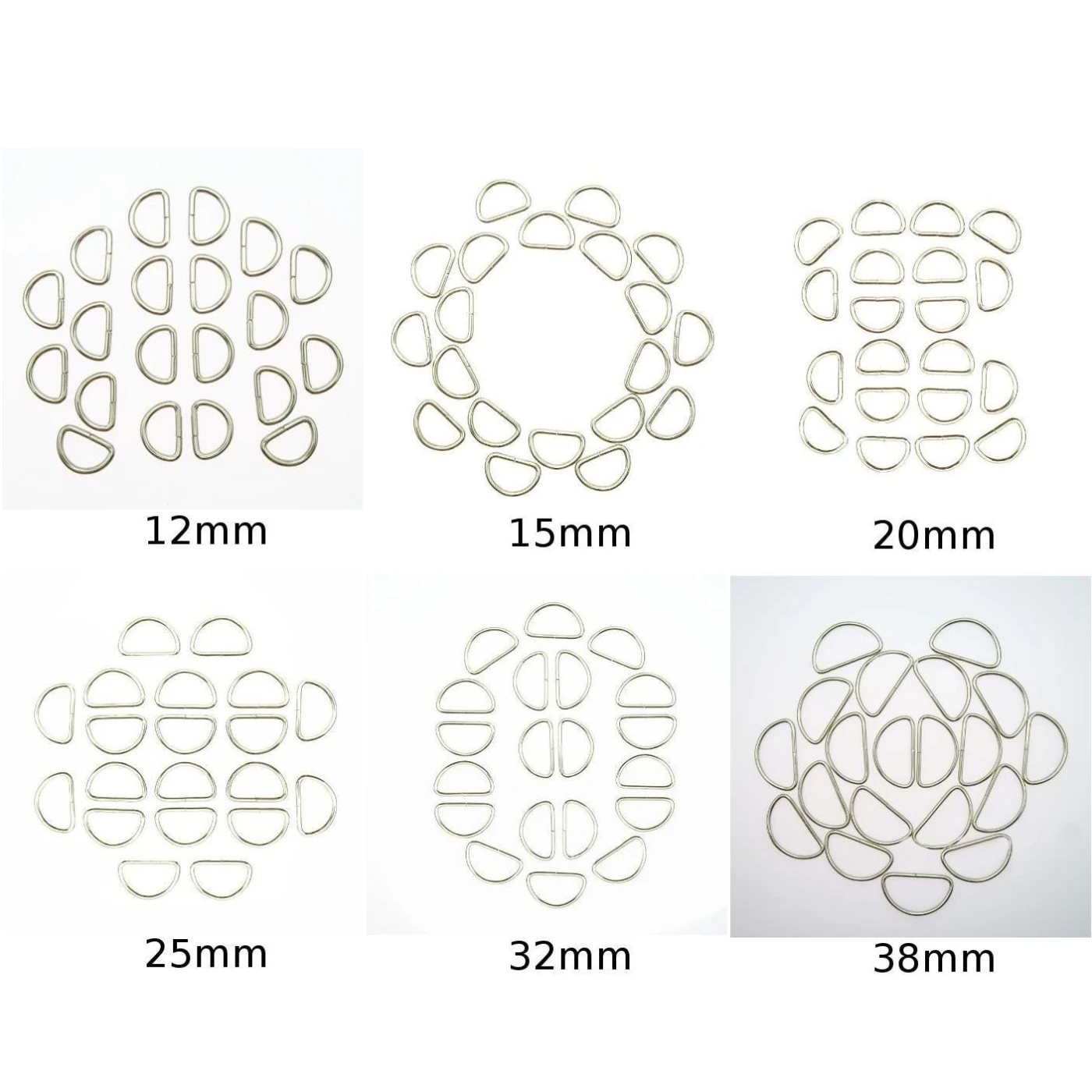 D Rings Buckles Metal For Straps Bags Purses Belting Loop Ring Set New Practical High quality Brand new Useful | Дом и сад