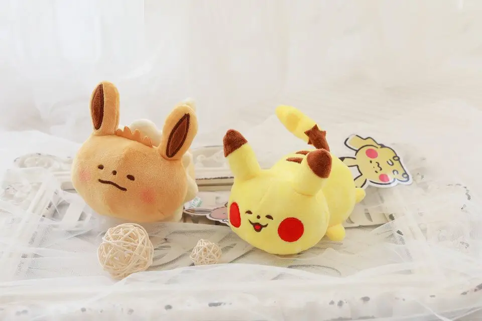 Q версия Пикачу плюшевая игрушка-подушка милый Экспрессия eevee Кукла kawaii аниме мягкая диван украшение для спальни прекрасный подарок для ребенка
