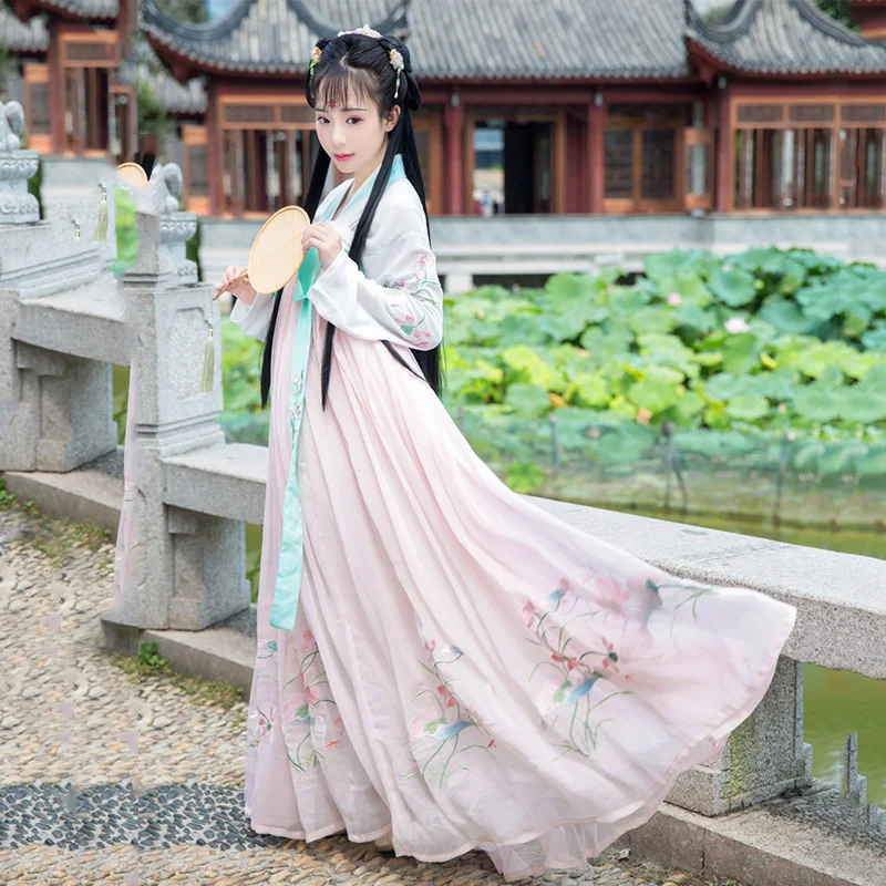 Traditional Chinese Dance Costume Women Green Hanfu Singers Stage Wear Oriental Performance Clothing Folk Festival Outfit DC2349 |