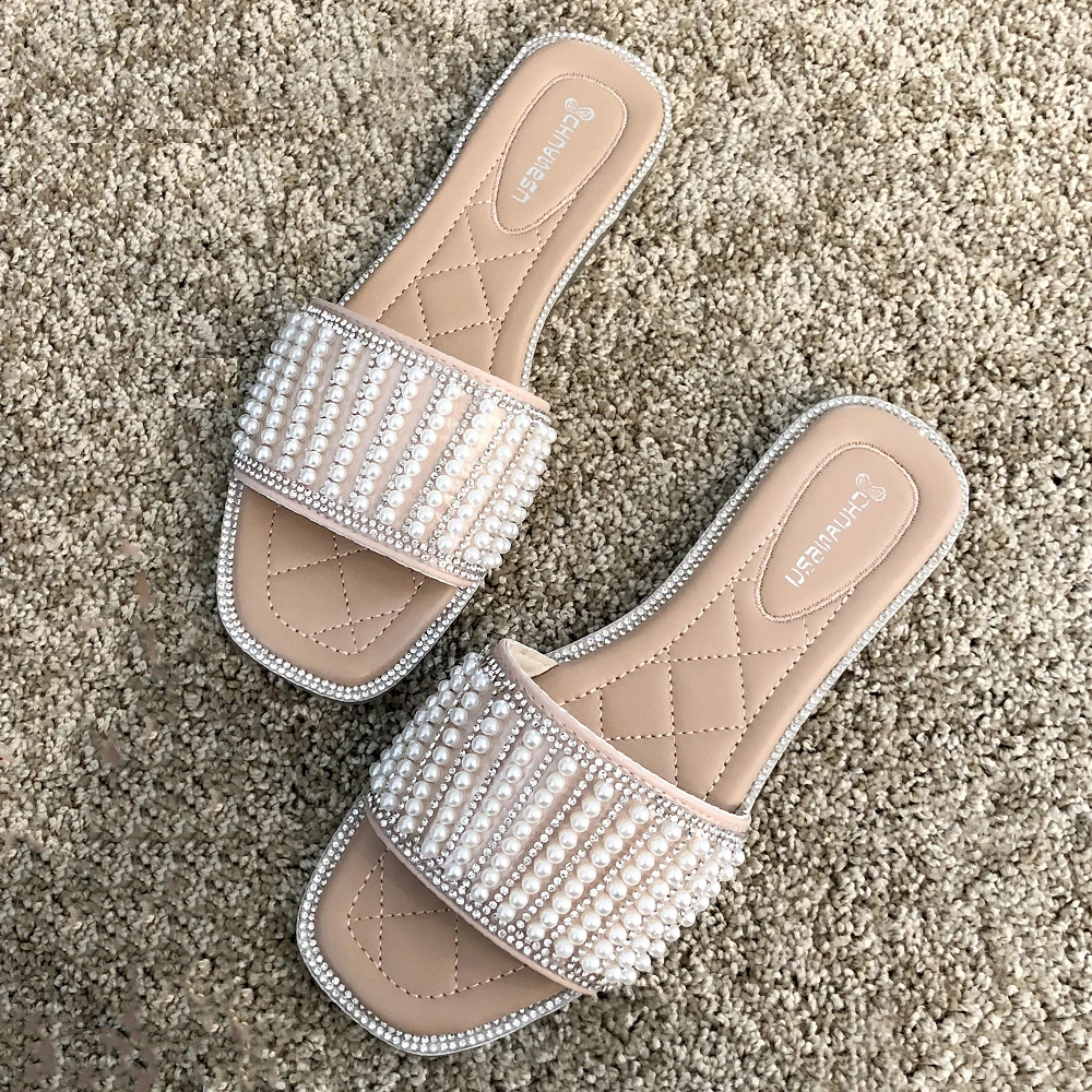 Новый летний бежевое серебряные тапочки Для женщин обувь на платформе из