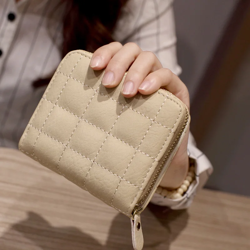 Beige Модный женский кошелек сумочка наивысшего качества Женский кошелек на молнии карман для монет держатель для кредитных карт Женский кошелек сумочка для денег элегантная - Цвет: Beige