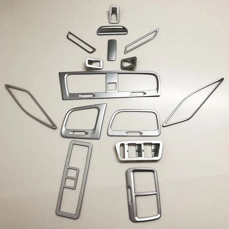 Whole Set 15pcs TOMEFON для Volkswagen VW Golf 7 MK7 ABS хром вентиляционное отверстие выход оконный переключатель Co пилот коробка Celling ручка внутренняя отделка - Название цвета: Whole Set 15pcs