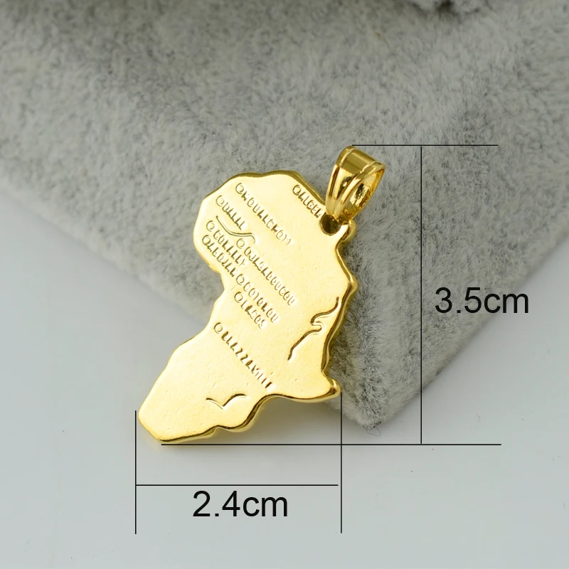 

Wholesale Bulk Gold Color Map of Africa Pendant for Women Men South Africa Congo Ethiopian Nigeria Kenya Charms Jewelry #J0598