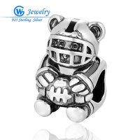 925 charms black enamel silver sports charms for bangle bracelets jewelry making brand gw jewellery